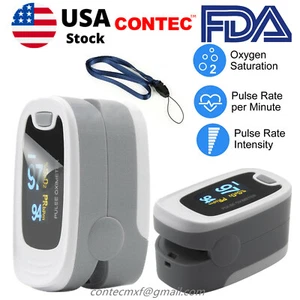 OLED Fingerpulsoximeter Blutsauerstoffmessgerät Herzfrequenz SpO2 Monitor Sensor FDA - Bild 1 von 12