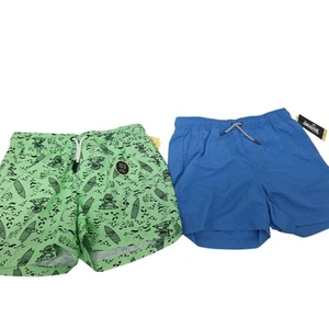 Lot of 2 New Art Class Boys Large Husky Elastic Waist Drawstring Swim Trunks - Picture 1 of 3