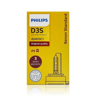 Genuine Philips D3S HID Xenon Headlight Bulb 42403C1 OEM DOT 4300K - Pack of 1 - Image 1 of 4