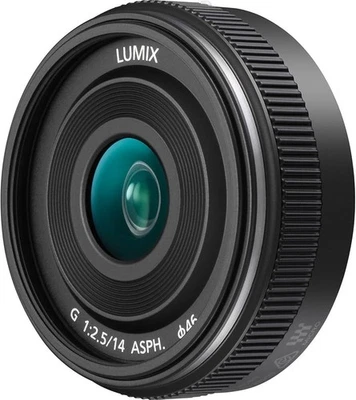 Panasonic LUMIX G 14mm F2.5 ASPH. H-H014 Black Manual Lens 4/3 Mount Camera used - Image 1 of 4