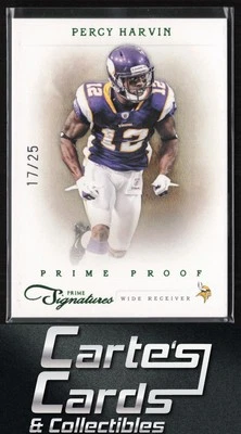 Percy Harvin 2011 Panini Prime Signatures #134 Prime Proof Green Vikings 17/25 - Image 1 of 2