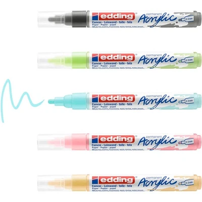 edding 5100 pastell Acrylstifte farbsortiert 2,0 - 3,0 mm, 1 Set - Bild 1 von 4
