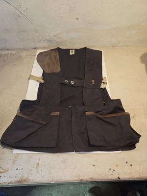 Bob Allen Shooting Vest X Large Brown Canvas USA Padded Shoulder Hunting Utility - Image 1 of 3