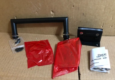 Bisagra y manija de puerta de vidrio de ducha Dreamline HG-PRS10A, negro mate ** Foto 1 de 4