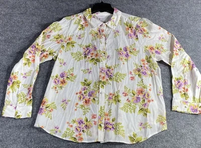 Lauren Conrad Women's Floral Long Sleeve Blouse, Button-Up, Size XL - Image 1 of 4