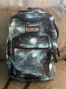 Trans by Jansport Supermax Rucksack schwarz blau Galaxy 15" Laptopfach gebraucht - Bild 1 von 8