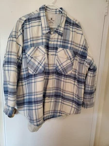 Denimist Montauk NY Flannel Shirt Women's Size S Long Sleeve Blue Plaid - Picture 1 of 16