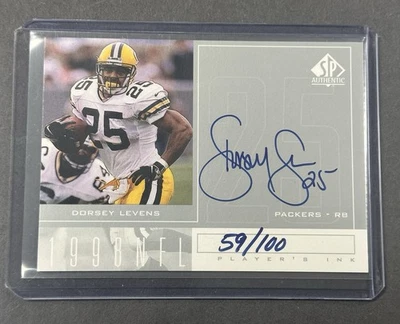 1998 Dorsey Levens UD SP Authentic Players Ink Silver On Card Auto 59/100 "READ" - Image 1 of 3