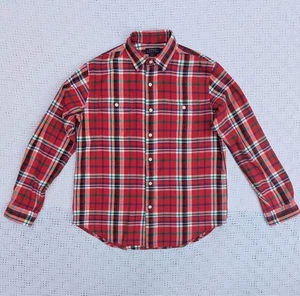 Camisa Polo Ralph Lauren Franela 100% Algodón Para Hombre Talla L Roja A Cuadros Calce Clásico - Imagen 1 de 8