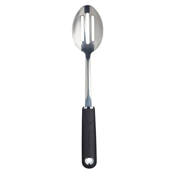 Cuchara ranurada de acero inoxidable con agarre suave MasterClass Foto 1 de 1
