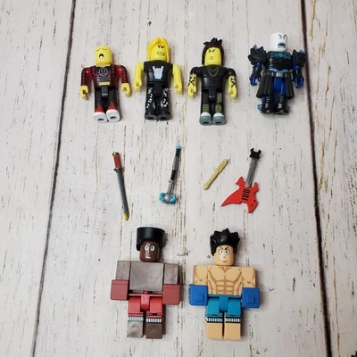 Roblox PUNK ROCKERS BOXING MANIA Mixed Action Figure Guitar Lot of 6 Figs Extras - Image 1 of 4