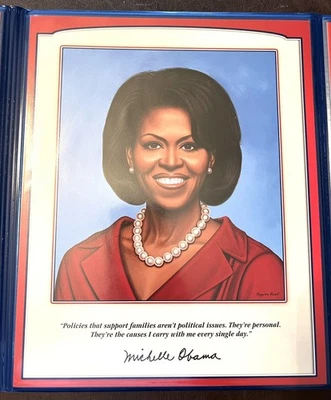 Michelle Obama Commemorative Coins Stamps Set / layered in 24 karat gold - Image 1 of 4