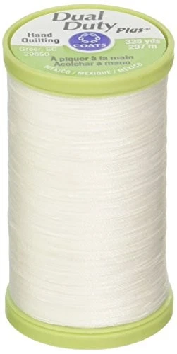 Coats Clark Dual Duty Plus Hand Quilting Thread White 325yd All Purpose - Image 1 of 1