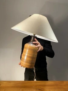 1950 LAMPE CERAMIQUE MODERNISTE ART POPULAIRE Accolay Pelletier Vallauris - Picture 1 of 12