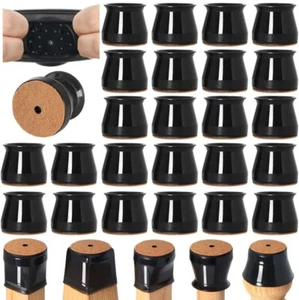 24 Pcs Chair Leg Floor Protectors for Hardwood Floors Silicone Covers. ( E6H) - Picture 1 of 6