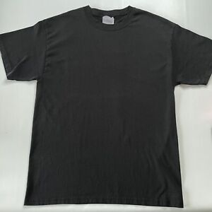 90s Vintage Hanes Heavyweight Black T-Shirt Blank M Medium