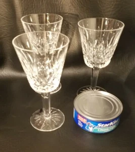Lot Of 3 Waterford Irish Crystal Clarets Wine Glass Lismore Pattern 5 7/8 " Tall - Picture 1 of 6