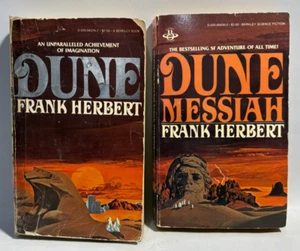 "Dune" and "Dune Messiah" by Frank Herbert, Berkley Paperback Books - Picture 1 of 9