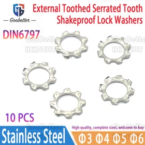 Shakeproof Lock Washers External Toothed Serrated Tooth A2 Stainless Steel Φ3-6 - Picture 1 of 4