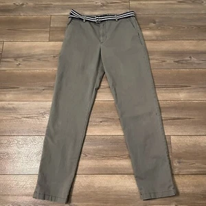 Polo Ralph Lauren Flat Front Chino Pants Boys Size 20 Gray with Belt - Picture 1 of 8