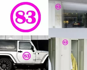 Number 83 Sticker Vinyl Cut, Adesivo Vinile Numero 83 v1b - Imagen 1 de 12