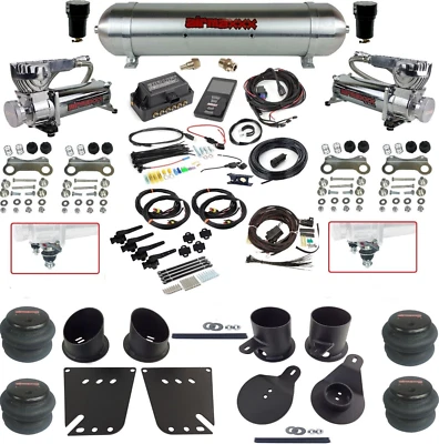 Complete Air Ride Suspension Kit 27695 Air Lift 3/8 3H Chrm 580 For Impala 58-64 - Image 1 of 4