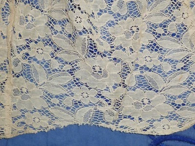 Disfraz Antiguo Francés Recuperado Alencon Red Encaje Volante 6"W 36"L Período Marfil Foto 1 de 4