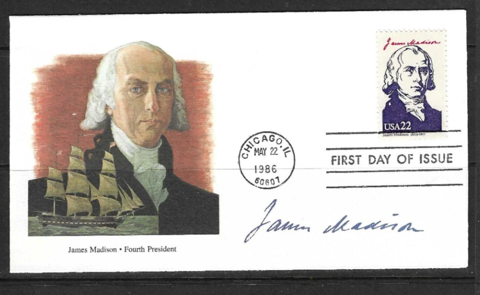 United Sates Presidents - James Madison - FDC . Fleetwood cachet - Image 1 of 1