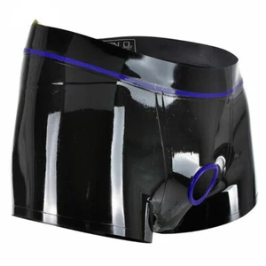 Latex Rubber Boxer Male Shorts with Penis Hole Underwear Tight Panties Fetish - Picture 1 of 6