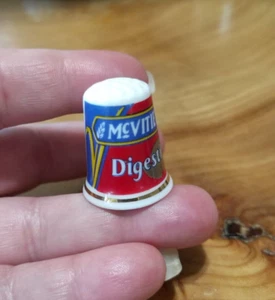Dedal publicitario digestivo McVitie's porcelana Penzance vintage - Imagen 1 de 4