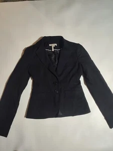 EUC BCBGeneration Black Size 2 Women's Blazer Two Pockets Notch Neck Collar - Picture 1 of 9