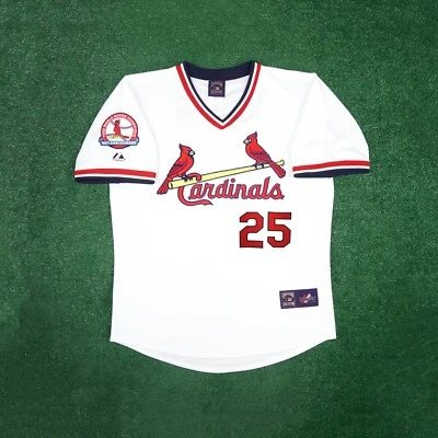 Mark McGwire 1982 St. Louis Cardinals Cooperstown Men's 30th Anniv. Home Jersey - Image 1 of 4
