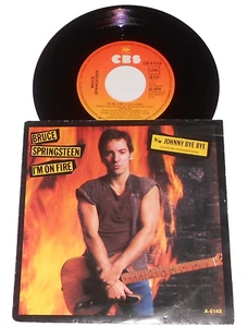 BRUCE SPRINGSTEEN SINGLE I`M ON FIRE VINYL 7" TEXTE BORN IN THE U.S.A. THE BOSS - Bild 1 von 2