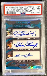 2019 LEAF ULTIMATE 2/3 PSA 8 GOOSE GOSSAGE ECKERSLEY HOFFMAN AUTO PLATINUM G3366 - Picture 1 of 3