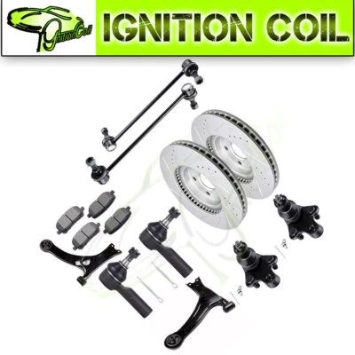 Brazo de control inferior delantero extremo de varilla de amarre + pastilla de rotor de freno para Pontiac Vibe Matrix Foto 1 de 4