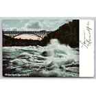Postcard NY Niagara Falls Whirpool Rapids Grand Trunk Railway Bridge