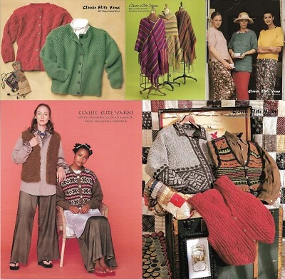 Classic Elite Yarns Knitting Patterns | Poncho, Bag, Cardigan, Sweater - Image 1 of 4