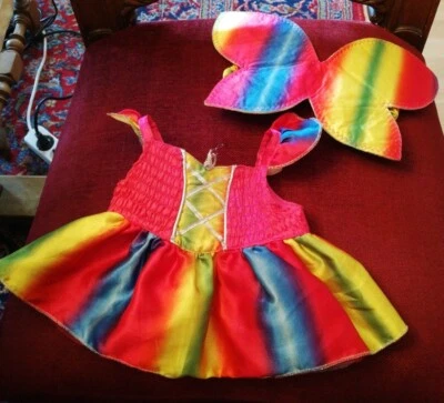 Build a Bear Kleid bunt mit Flügeln Schmetterling - Bild 1 von 4
