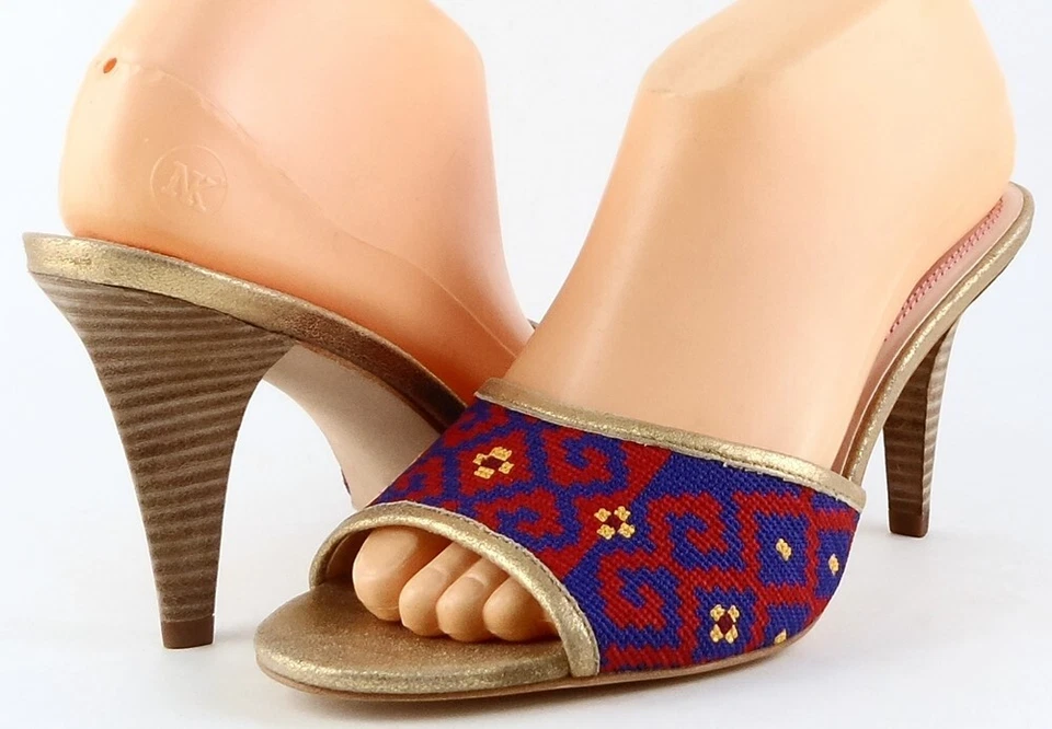 $120 PLENTY TRACY REESE ZULA Red Multi Designer Slides Sandals 7.5 EUR 38 — 第 1/4 张图片