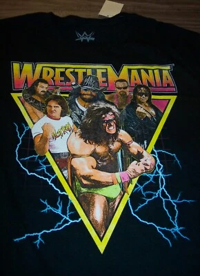 WWF WWE WRESTLEMANIA T-SHIRT MENS XL NEW Ultimate Warrior Macho Man Hotrod - Image 1 of 3