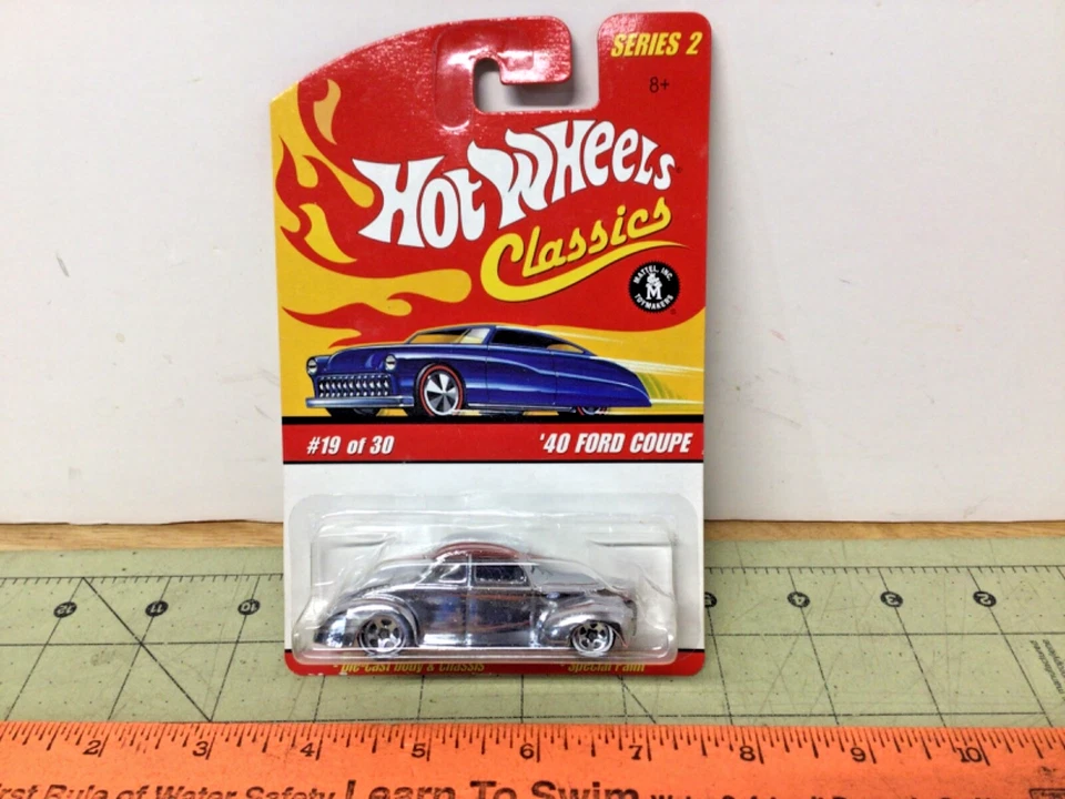 Hot Wheels Classics ‘40 1940 Ford Coupe chrome spectraflame #19 - Image 1 of 4