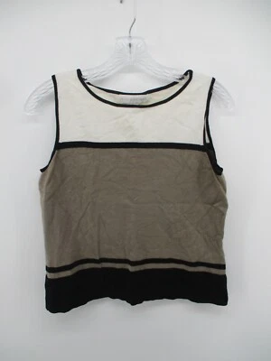 Tanque de malha listrado Petite Sophisticate alça média larga colorblock - Imagem 1 de 4