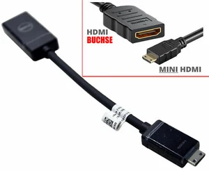 Adaptateur de Câble Mini HDMI Connecteur À HDMI Douille Dell P/N 0PJ99N V191 - Photo 1/1
