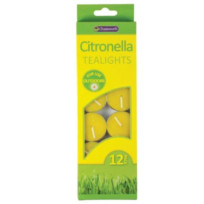 CITRONELLA TEALIGHTS TEA LIGHT SCENTED CANDLE FOR MOSQUITO INSECT REPELLENT - Image 1 of 4