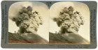 Stereo, Indonesia, Dutch East Indies, Volcanic eruption in Java, circa 1900 Vint