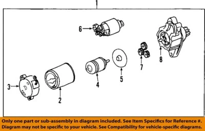 Motor de partida usado serve: 2013 Scion XB grau A - Imagem 1 de 2