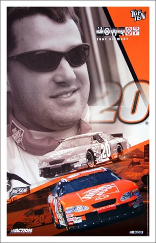Tony Stewart TOP TEN 2003 Home Depot #20 Vintage Classic NASCAR Racing POSTER Cover