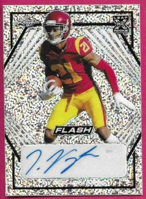 2021 Leaf Flash Football TYLER VAUGHNS #BA-TV1 Rookie Silver Autograph - Image 1 of 2