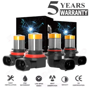 For Honda Accord Coupe 2008-2012 - 4Pc 3000K LED Headlight High Low Beam Bulbs - Picture 1 of 13