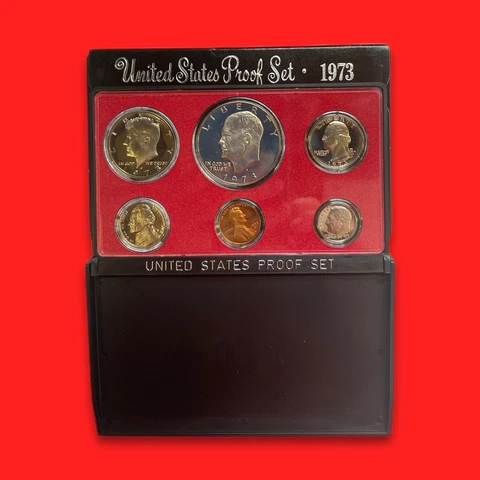 (1) 1973 S United States Proof Set in Original Box Cover